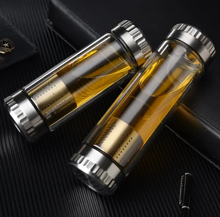 20Pcs Business Type Water Bottle Glass Bottle with Stainless Steel Tea Infuser Filter Double Wall Glass Sport Water Tumbler SN
20Pcs Business Type Water Bottle Glass Bottle with Stainless Steel Tea Infuser Filter Double Wall Glass Sport Water Tumbler SN
