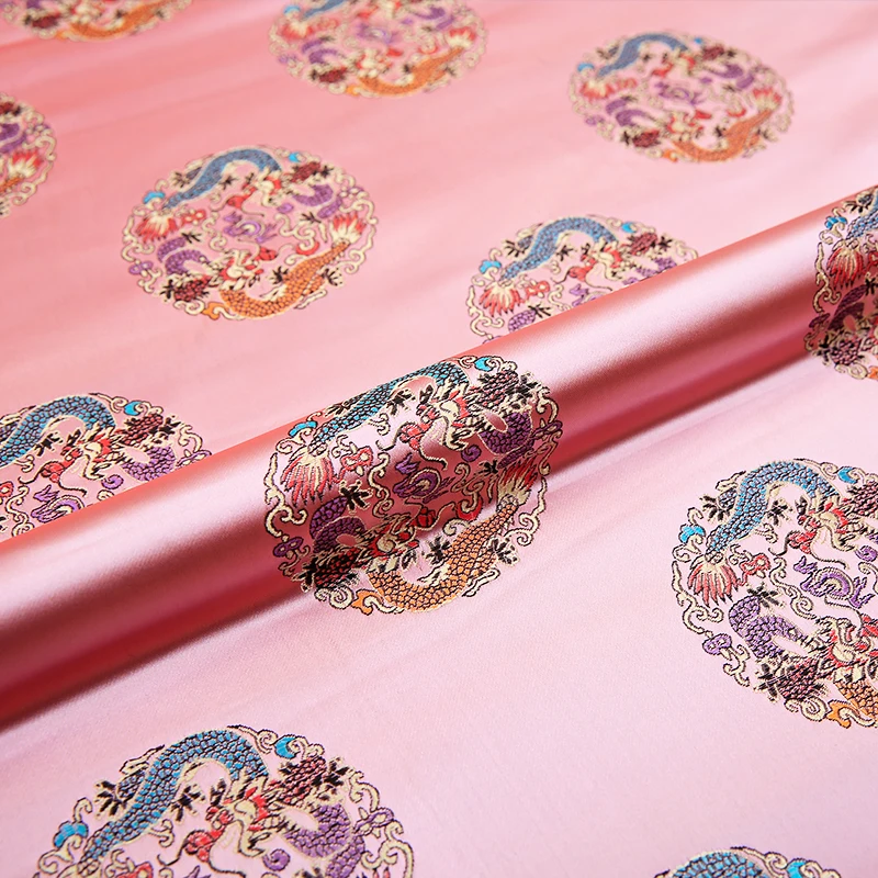 Dragon pattern satin garment jacquard fabrics for sewing cheongsam dress DIY design material
Dragon pattern satin garment jacquard fabrics for sewing cheongsam dress DIY design material