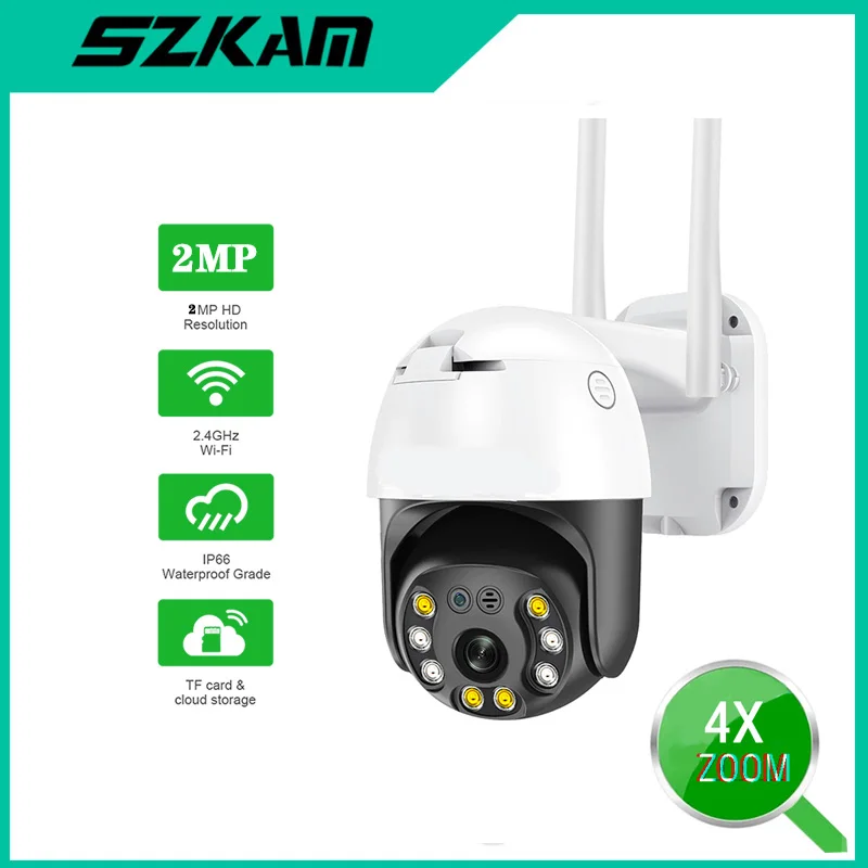 2MP Wireless Wifi PTZ Dome Camera HD Full Color Night Vision Remote View Two Way Audio Surveillance Camera H.265 Network Onvif
2MP Wireless Wifi PTZ Dome Camera HD Full Color Night Vision Remote View Two Way Audio Surveillance Camera H.265 Network Onvif