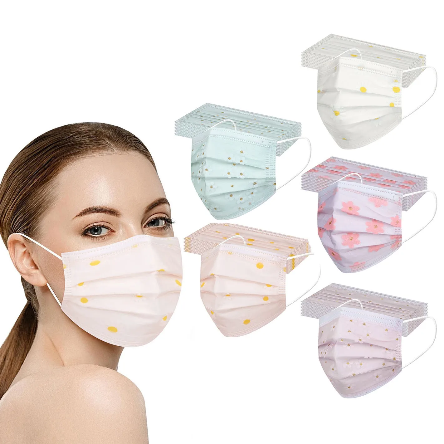 50 Adults Mask Halloween Cosplay Sequins Net Yarn Flowers 4 Ply Disposable Protective Print Mask party Mascarillas Mask Masque
50 Adults Mask Halloween Cosplay Sequins Net Yarn Flowers 4 Ply Disposable Protective Print Mask party Mascarillas Mask Masque