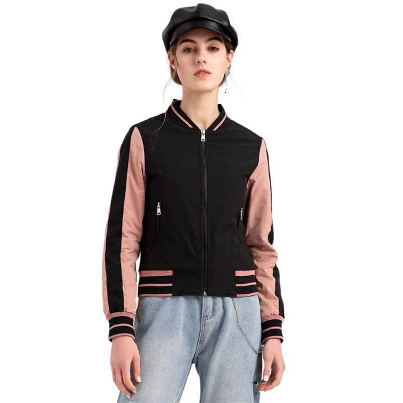 New Women's Spring and Autumn Jacket Cotton Jacket European and American Color Matching Baseball Uniform Bomber Jacket
New Women's Spring and Autumn Jacket Cotton Jacket European and American Color Matching Baseball Uniform Bomber Jacket
