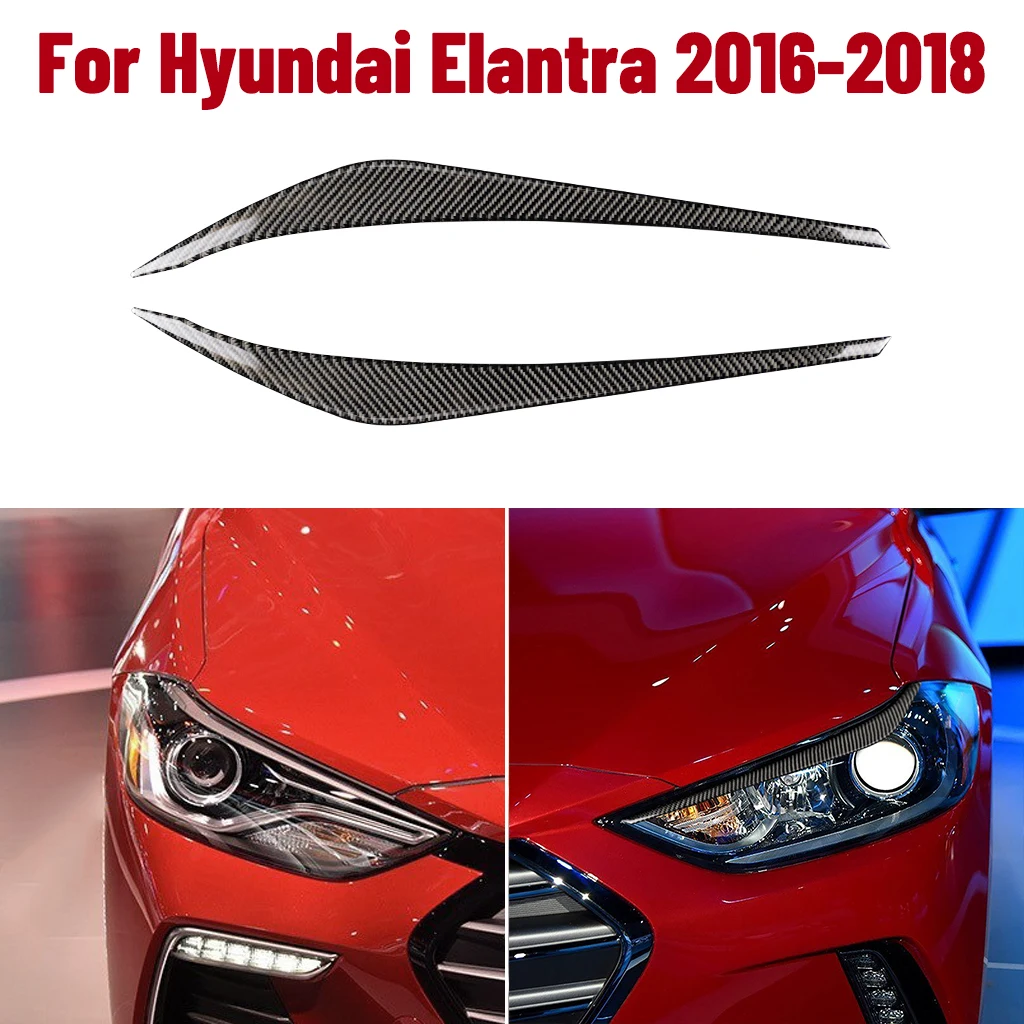 2PCS Carbon Fiber Car Headlight Eyebrows Eyelids Trim Cover Stickers for Hyundai Elantra 2016-2018
2PCS Carbon Fiber Car Headlight Eyebrows Eyelids Trim Cover Stickers for Hyundai Elantra 2016-2018