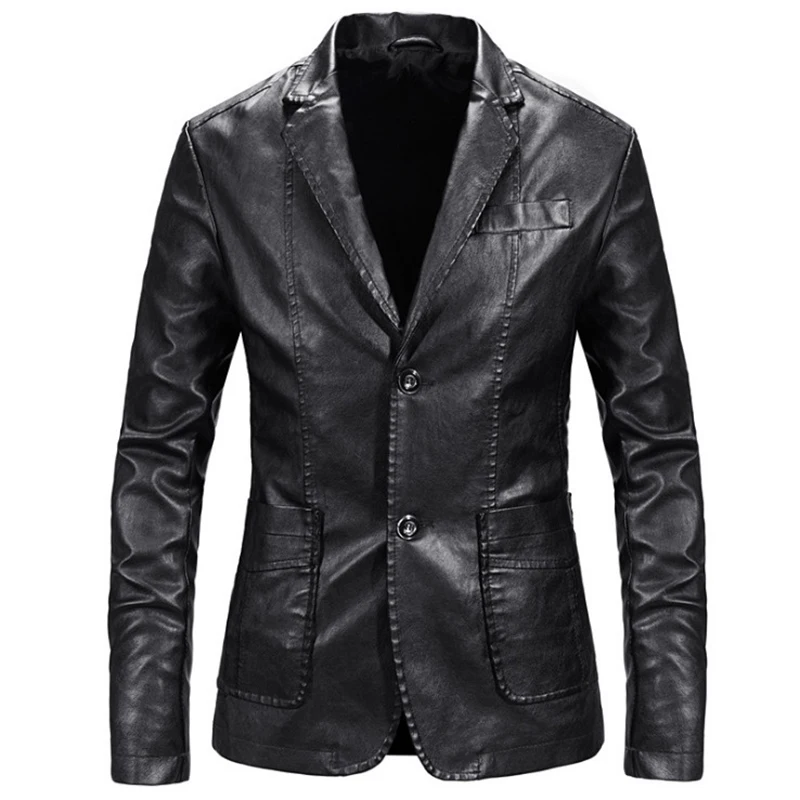 Men Blazer and Jackets Slim Fit Leather Jacket Fashion Black Party/Wedding/Business Blazer Leather Jacket Male Outwear 4XL
Men Blazer and Jackets Slim Fit Leather Jacket Fashion Black Party/Wedding/Business Blazer Leather Jacket Male Outwear 4XL