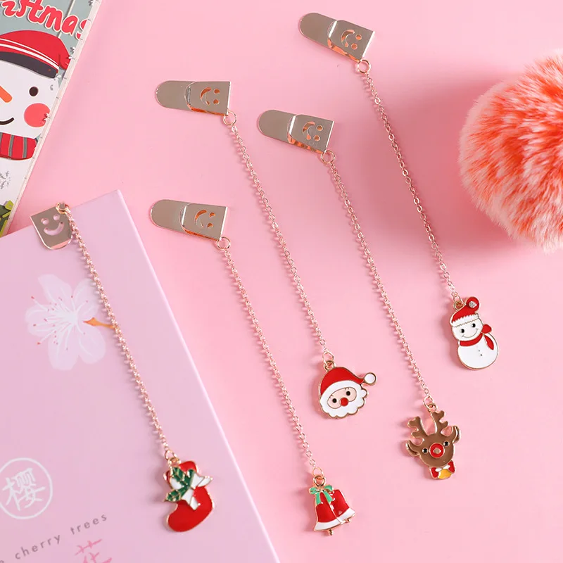 Bookmark Christmas Pendant Korean Cute Creative Fashion Student metal Clip-Page Bookmark for Kids School / Office Christmas Gift
Bookmark Christmas Pendant Korean Cute Creative Fashion Student metal Clip-Page Bookmark for Kids School / Office Christmas Gift