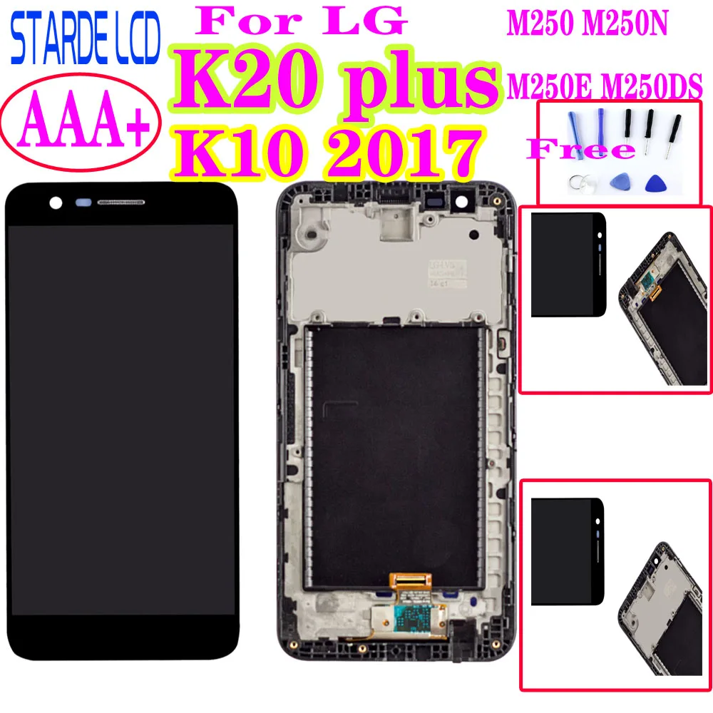 For LG K20 Plus LCD Display Touch Screen Digitizer with Frame Assembly Repair Part For LG K10 2017 M250 M250N M250E M250DS LCD
For LG K20 Plus LCD Display Touch Screen Digitizer with Frame Assembly Repair Part For LG K10 2017 M250 M250N M250E M250DS LCD