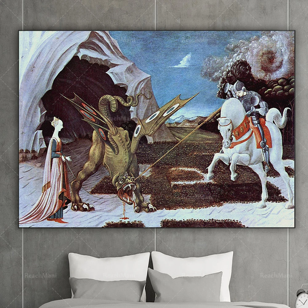 Saint George and the Dragon-Paolo Uccello masterpiece, classic artwork, home decor wall art poster
Saint George and the Dragon-Paolo Uccello masterpiece, classic artwork, home decor wall art poster