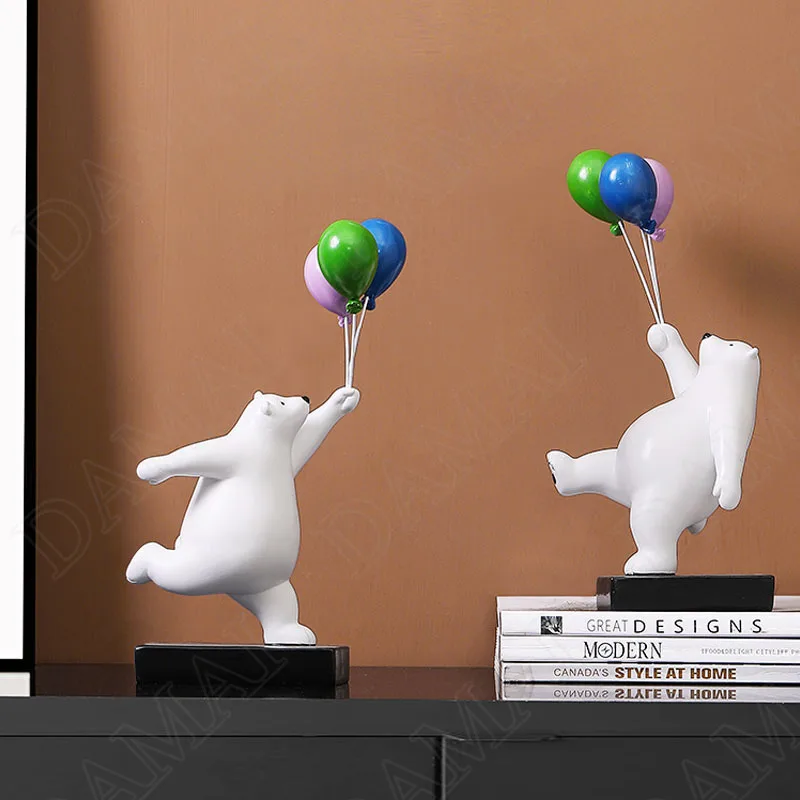 European Style Resin Statue Balloon Bear Desktop Statuette Living Room TV Cabinet Lovely Statues Home Decoration Ornaments
European Style Resin Statue Balloon Bear Desktop Statuette Living Room TV Cabinet Lovely Statues Home Decoration Ornaments