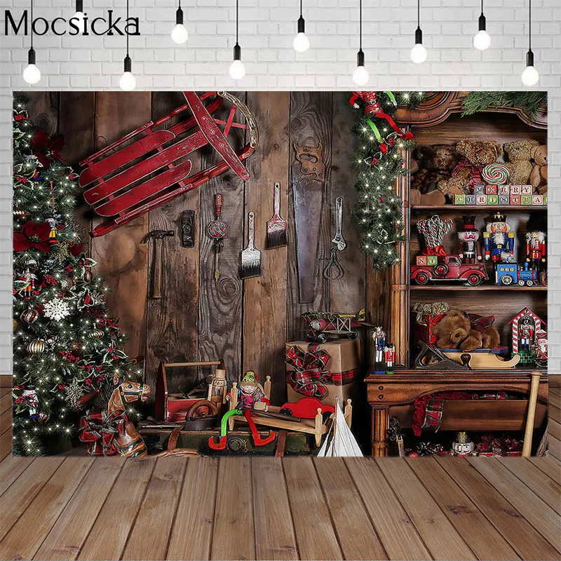 Merry Christmas Photography Background Toy Tool Room Christmas Tree Backdrop Birthday Family Portrait Photo Studio Photocall
Merry Christmas Photography Background Toy Tool Room Christmas Tree Backdrop Birthday Family Portrait Photo Studio Photocall