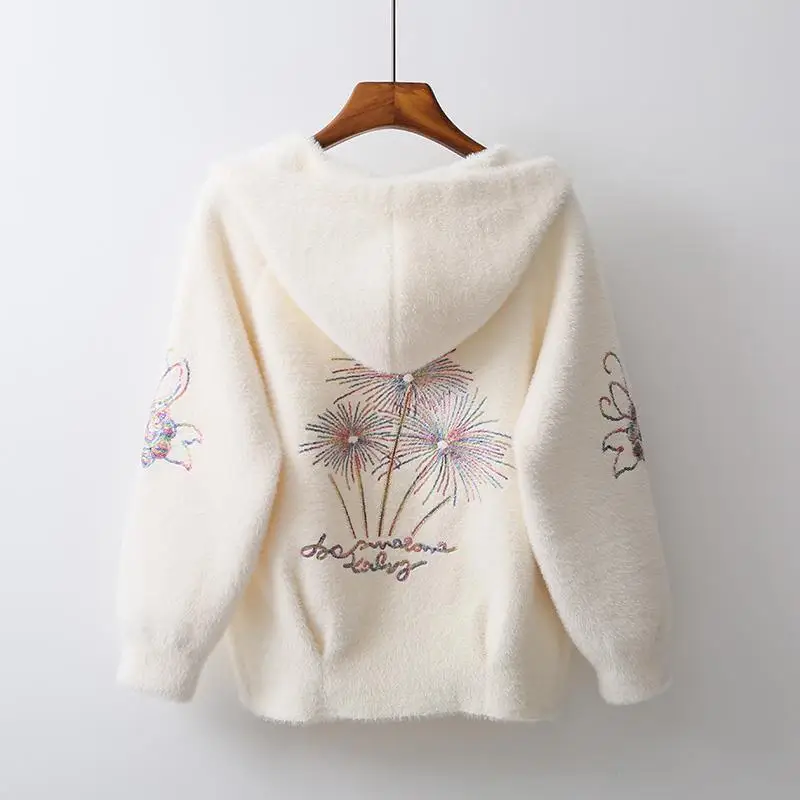 High Quality Hooded Mink Velvet Jacket Women Clothing Autumn Winter Korean Zipper Print Short Knitted Tops Tide X302
High Quality Hooded Mink Velvet Jacket Women Clothing Autumn Winter Korean Zipper Print Short Knitted Tops Tide X302