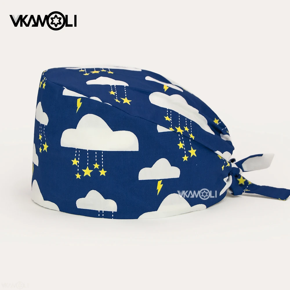 Clouds pattern cartoon anime printing hats adjustable scrubs hat beauty salon nursing cap laboratory pet shop scrubs cap
Clouds pattern cartoon anime printing hats adjustable scrubs hat beauty salon nursing cap laboratory pet shop scrubs cap