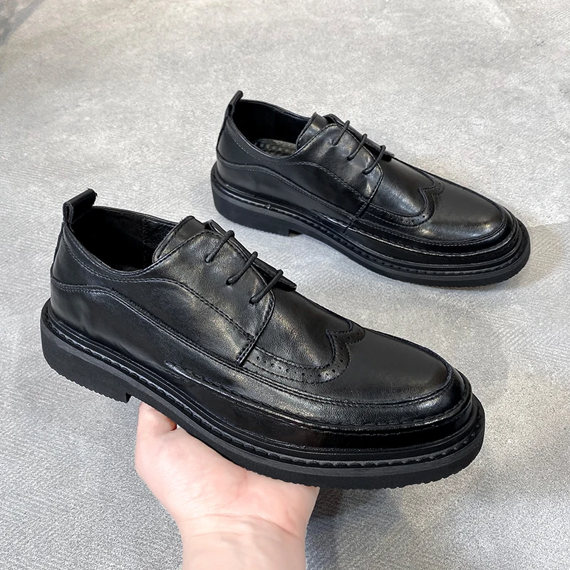 Fashion Breathable Men Casual Shoes Business Formal Dress Leather Shoes Vintage British Loafers Office Wedding Brogue Oxfords
Fashion Breathable Men Casual Shoes Business Formal Dress Leather Shoes Vintage British Loafers Office Wedding Brogue Oxfords