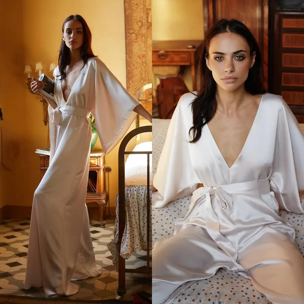 Women's Summer Wraps Lady Long Sleeves Sleepwear Bathrobe Sheer Nightgown Custom Made Pants Dress Bridesmaid Shawel
Women's Summer Wraps Lady Long Sleeves Sleepwear Bathrobe Sheer Nightgown Custom Made Pants Dress Bridesmaid Shawel