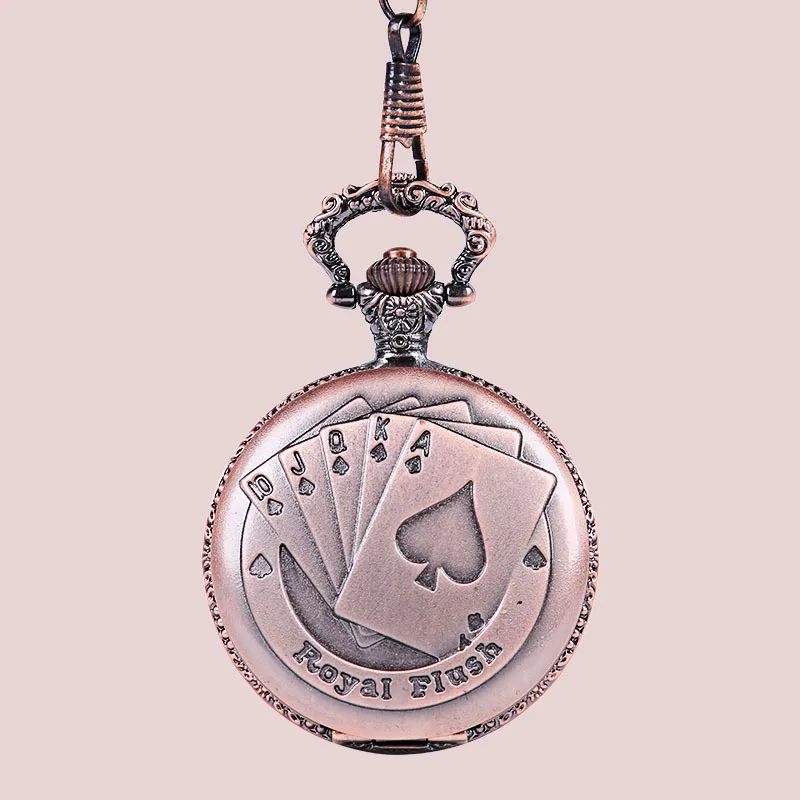 9056New large size fine chain ancient red personality flip cover pocket watch case embossed playing card creative pattern
9056New large size fine chain ancient red personality flip cover pocket watch case embossed playing card creative pattern