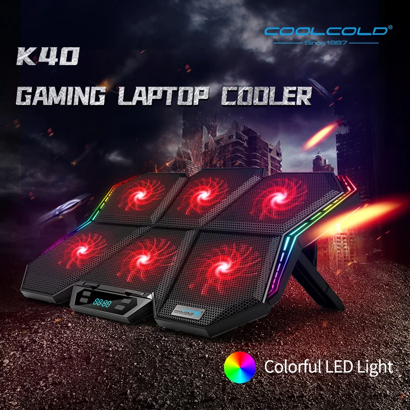 Coolcold игровой RGB кулер для ноутбука 12-17 дюймов светодиодный экран охлаждающая подставка для ноутбука с шестью вентиляторами и 2 usb-портами
Coolcold игровой RGB кулер для ноутбука 12-17 дюймов светодиодный экран охлаждающая подставка для ноутбука с шестью вентиляторами и 2 usb-портами