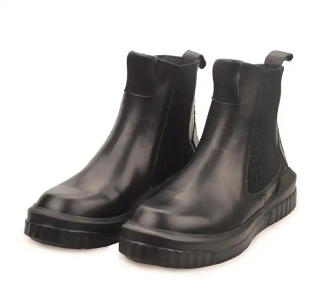 New fashion men's slip-on high leather boots Thick bottom leather Equestrian boots round toe style black handmade shoes
New fashion men's slip-on high leather boots Thick bottom leather Equestrian boots round toe style black handmade shoes