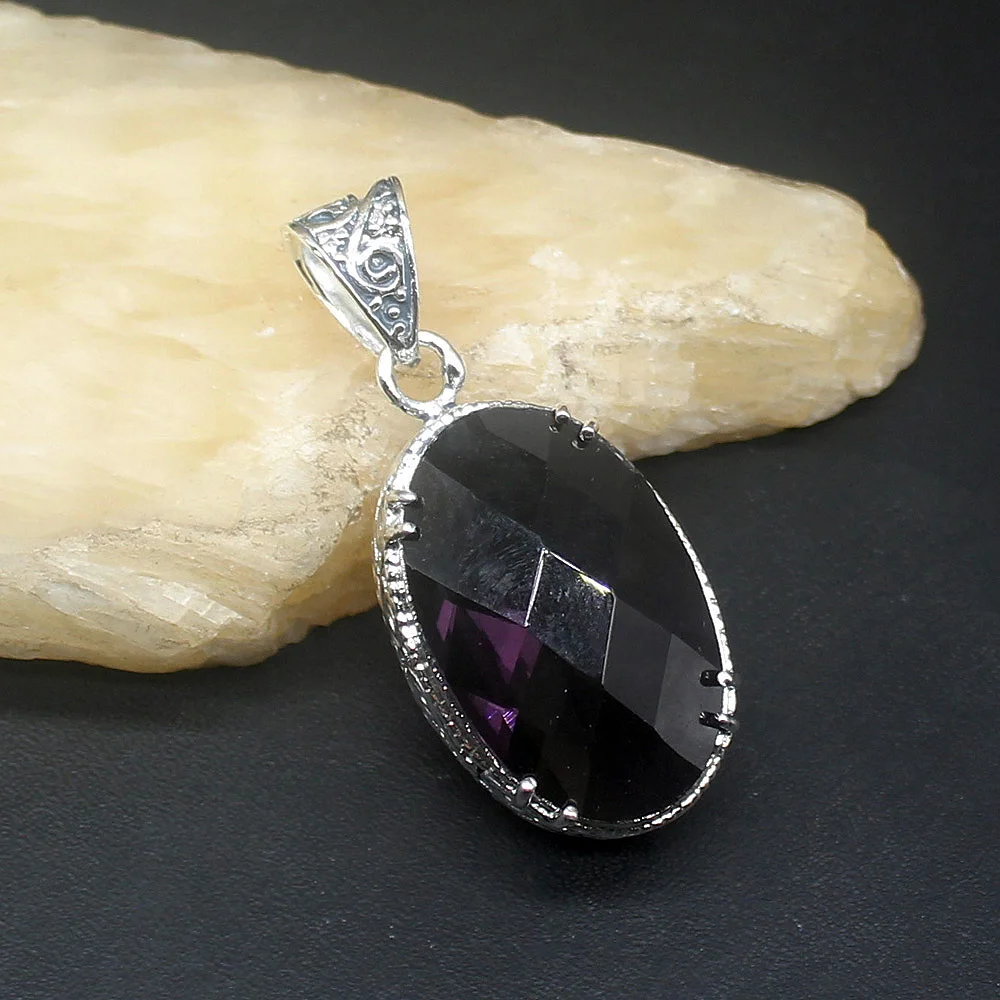 Fashion Jewelry Unique Genuine 925 Silver Natural Oval Shape Purple Amethyst Pendant Necklace Gifts for Women Girls 20213880
Fashion Jewelry Unique Genuine 925 Silver Natural Oval Shape Purple Amethyst Pendant Necklace Gifts for Women Girls 20213880