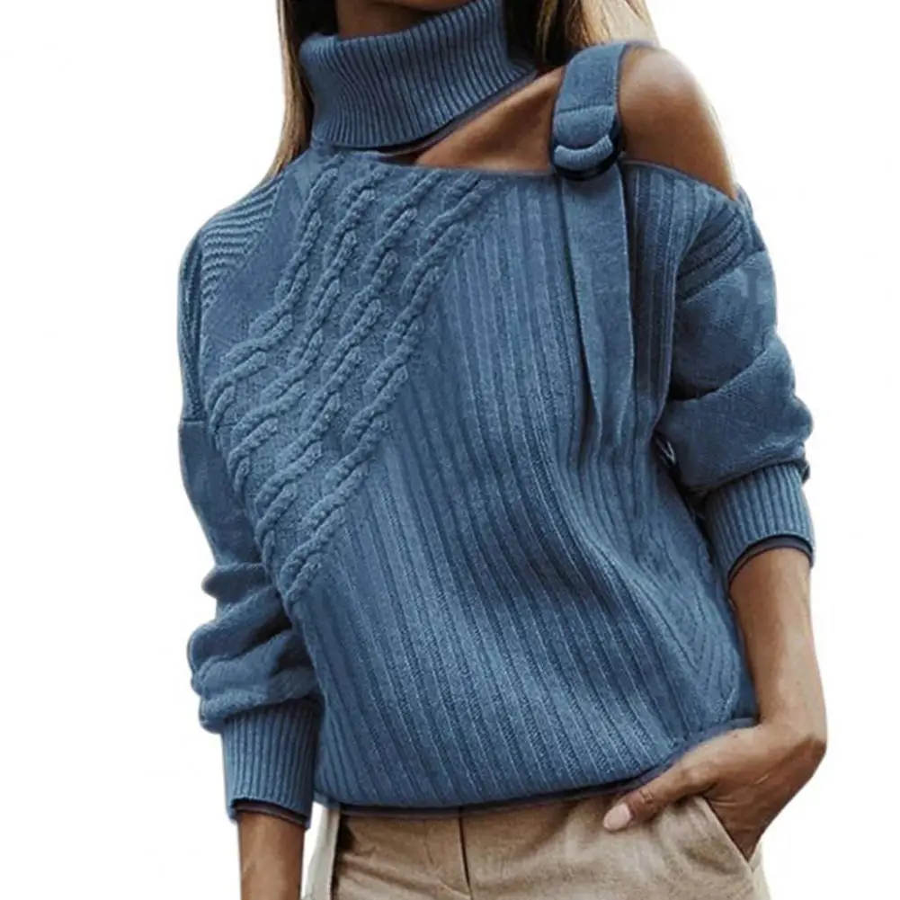 Hollow Out Fashion Women Sweater Turtleneck Solid Color One-shoulder Cut Out Winter Sweater for Pullover Female Jumper
Hollow Out Fashion Women Sweater Turtleneck Solid Color One-shoulder Cut Out Winter Sweater for Pullover Female Jumper