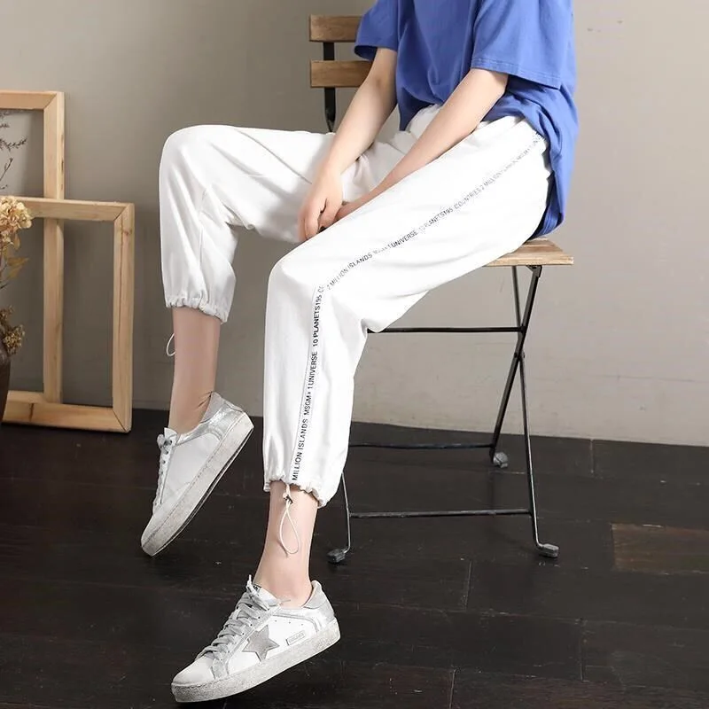 S-5XL Harem Pants Women Streetwear Black White Elastic Waist Pants Baggy Tactical Trouser Hip Hop Letter Women Joggers Pants
S-5XL Harem Pants Women Streetwear Black White Elastic Waist Pants Baggy Tactical Trouser Hip Hop Letter Women Joggers Pants