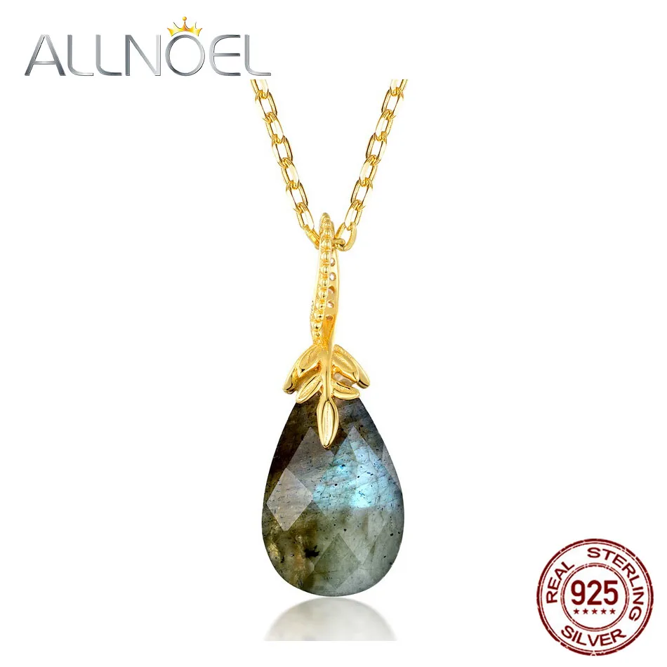 ALLNOEL Solid 925 Sterling Silver Pendant Necklace for Women 100% Natural 8*12mm Labradorite Waterdrop Charm Chic Jewelry New
ALLNOEL Solid 925 Sterling Silver Pendant Necklace for Women 100% Natural 8*12mm Labradorite Waterdrop Charm Chic Jewelry New