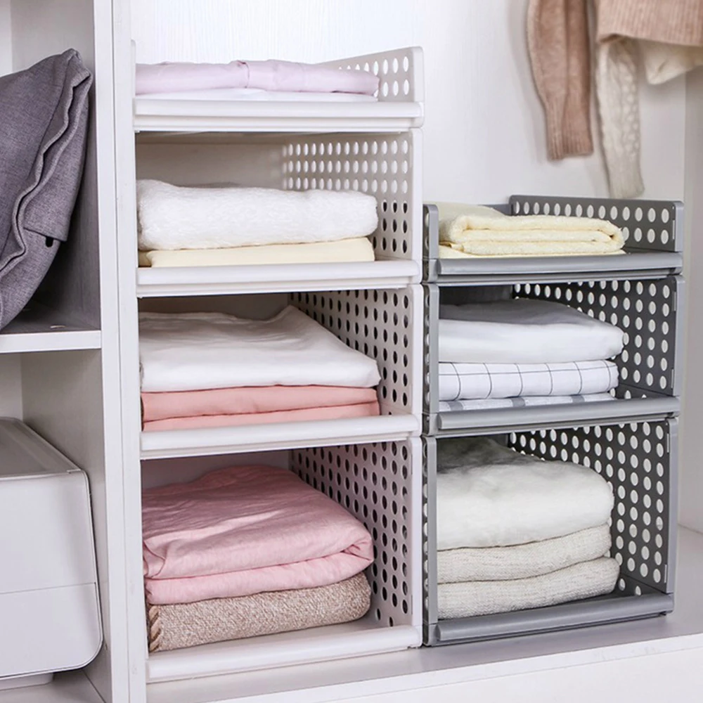 Household Detachable Plastic Storage Basket Stackable Wardrobe Storage Basket Rack Clothes Towel Shoes Organizer
Household Detachable Plastic Storage Basket Stackable Wardrobe Storage Basket Rack Clothes Towel Shoes Organizer