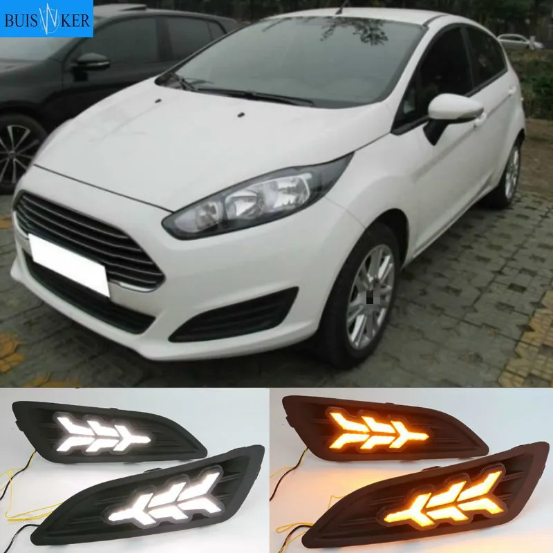 1Pair for Ford Fiesta 2013 2014 2015 2016 LED Daytime Running Light LED DRL Fog lamp cover Yellow Turning signal Lights
1Pair for Ford Fiesta 2013 2014 2015 2016 LED Daytime Running Light LED DRL Fog lamp cover Yellow Turning signal Lights