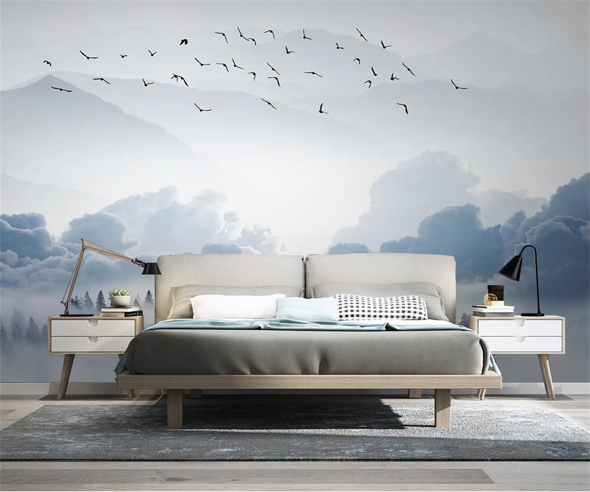 Custom size Wallpaper misty forest remote mountain bird decoration painting living room bedroom self-adhesive Mural 3d wallpaper
Custom size Wallpaper misty forest remote mountain bird decoration painting living room bedroom self-adhesive Mural 3d wallpaper