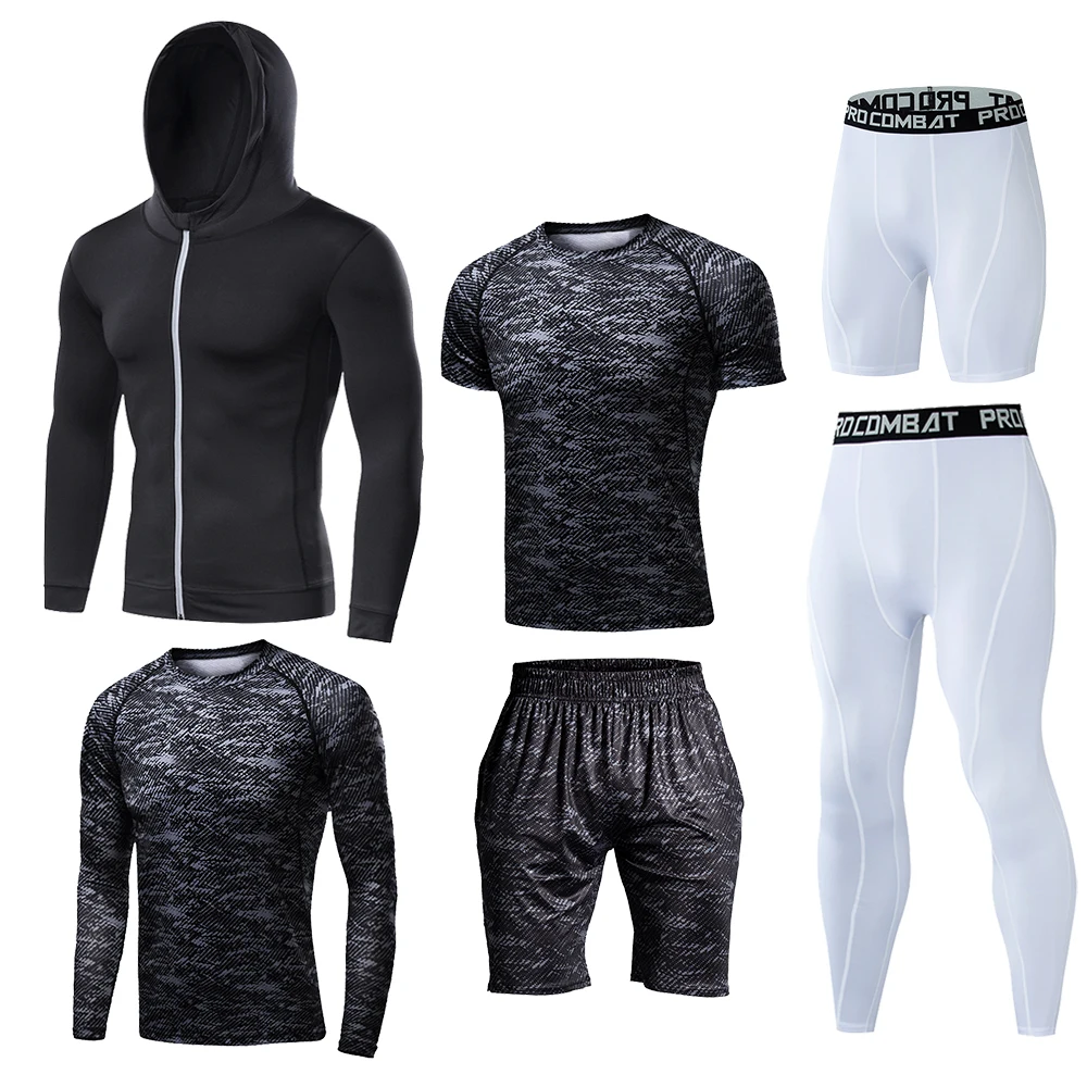 DNKUMU 6 Pcs/Set Men Sportswear Compression Sport Suit Quick Dry Running Sets Clothes Sports Joggers Training Gym Fitness Tights
DNKUMU 6 Pcs/Set Men Sportswear Compression Sport Suit Quick Dry Running Sets Clothes Sports Joggers Training Gym Fitness Tights