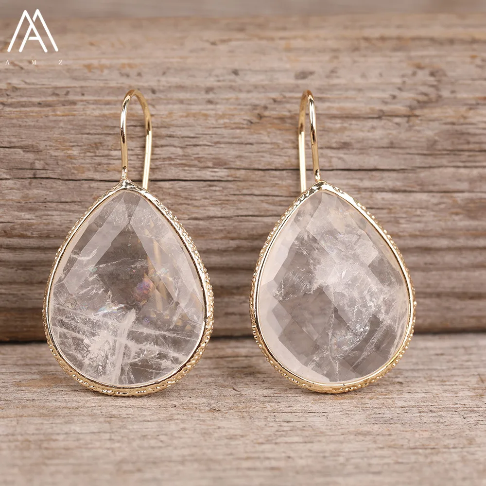 Natural White Amethysts Pink Quartz Crystal Drop Beads Dangle Earrings Jewelry For Women Gold Hook Earrings Jewelry Dropshipping
Natural White Amethysts Pink Quartz Crystal Drop Beads Dangle Earrings Jewelry For Women Gold Hook Earrings Jewelry Dropshipping