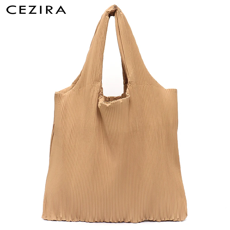 CEZIRA Stretch Pleated Nylon Basket Hobo Bag for Women Foldable Shopping Large Casual Tote Soft Striped Rouched Bucket Handbag
CEZIRA Stretch Pleated Nylon Basket Hobo Bag for Women Foldable Shopping Large Casual Tote Soft Striped Rouched Bucket Handbag