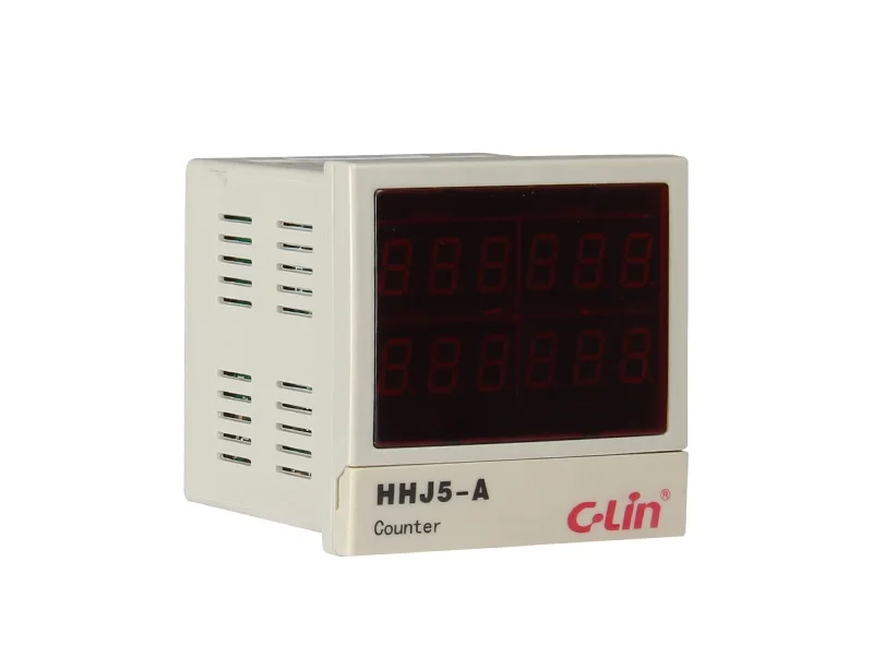 c-lin double digital display 6 preset number of digital counter HHJ5-A AC220
c-lin double digital display 6 preset number of digital counter HHJ5-A AC220