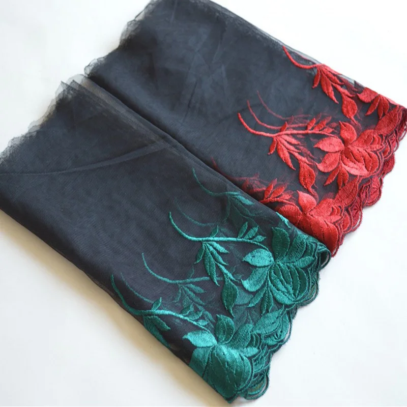 15 ярдов, 26 см, широкая черная сетка, зеленый или красный узор, мягкая кружевная отделка с вышивкой для одежды и свадебного украшения, нижнее белье
15 ярдов, 26 см, широкая черная сетка, зеленый или красный узор, мягкая кружевная отделка с вышивкой для одежды и свадебного украшения, нижнее белье