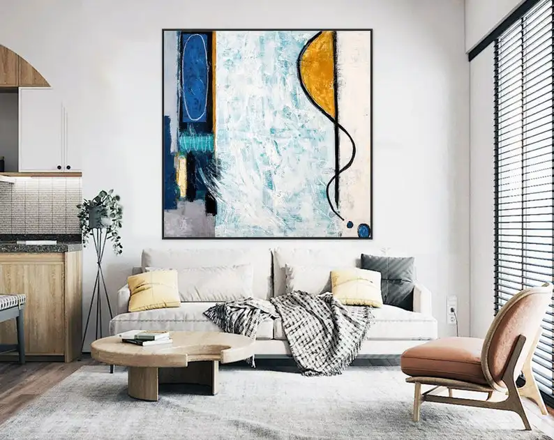 Abstract Painting Original Large Acrylic Canvas Wall Art Expressionism Yellow And Blue Modern Painting Wall Art On Canvas Pool
Abstract Painting Original Large Acrylic Canvas Wall Art Expressionism Yellow And Blue Modern Painting Wall Art On Canvas Pool