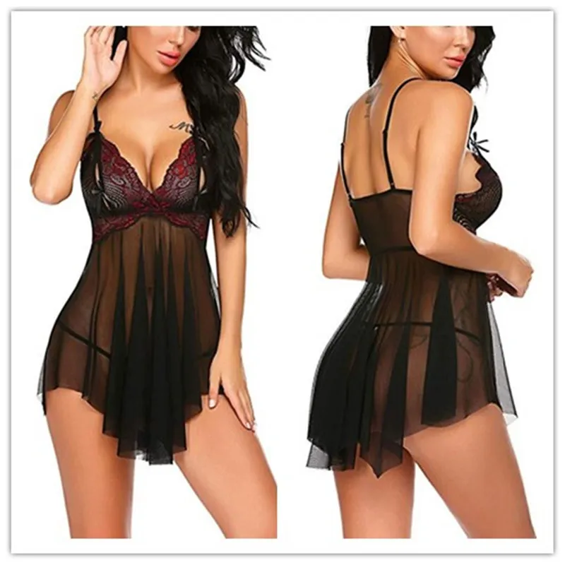 Women See-through Sexy Nightdress Teddy Lingere Lace Sling Dress Hot Erotic Apparel Temptation Flirting Babydoll Clothes
Women See-through Sexy Nightdress Teddy Lingere Lace Sling Dress Hot Erotic Apparel Temptation Flirting Babydoll Clothes