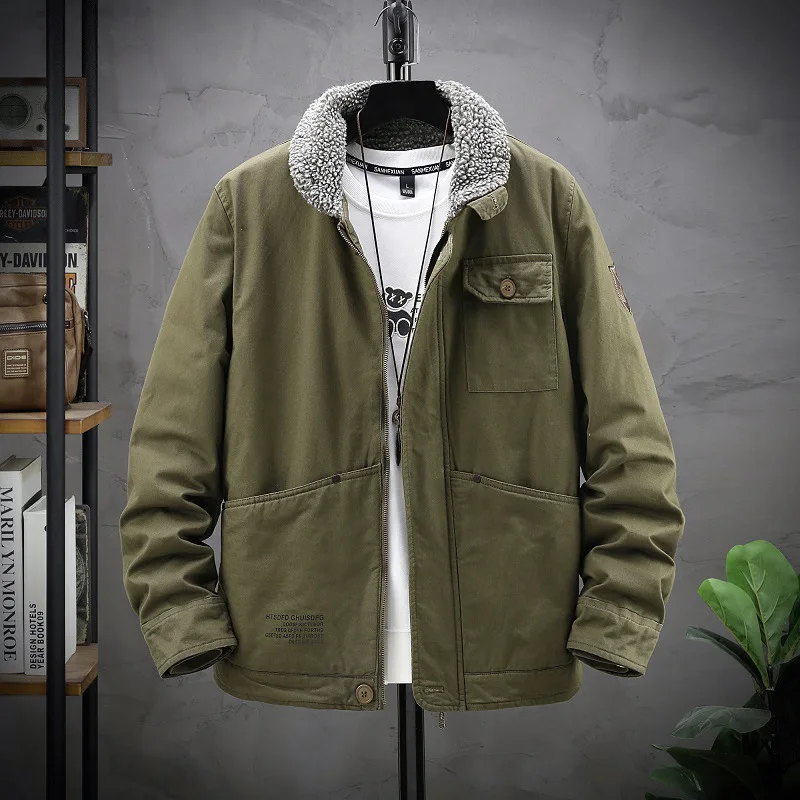 1853 Autumn Men Jacket Thicken Fleece Warm Fashion Lapel Mid-Age Loose Daily Outwear Simple All-Match Outdoor Comfortable Coat
1853 Autumn Men Jacket Thicken Fleece Warm Fashion Lapel Mid-Age Loose Daily Outwear Simple All-Match Outdoor Comfortable Coat