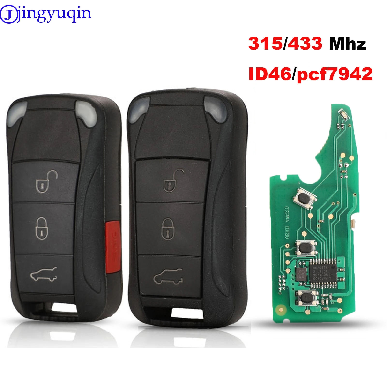 jingyuqin 3/4 buttons Remote 315/433MHZ Flip Folding Car Key Shell For Porsche Cayenne GTS ASK/FSK ID46 PCF7942 Keyless Go
jingyuqin 3/4 buttons Remote 315/433MHZ Flip Folding Car Key Shell For Porsche Cayenne GTS ASK/FSK ID46 PCF7942 Keyless Go