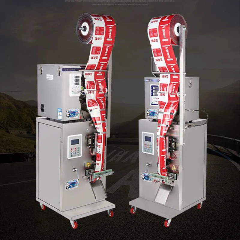 Vertical small packaging machine 100g quantitative granule powder tea packaging machine
Vertical small packaging machine 100g quantitative granule powder tea packaging machine