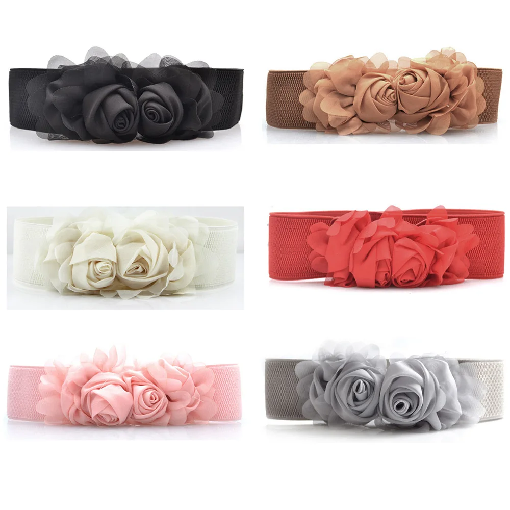 Women's Lace Rose Flower Buckle Stretch Belt Dress Decoration Elastic Waist Belt BLTLL0070
Women's Lace Rose Flower Buckle Stretch Belt Dress Decoration Elastic Waist Belt BLTLL0070