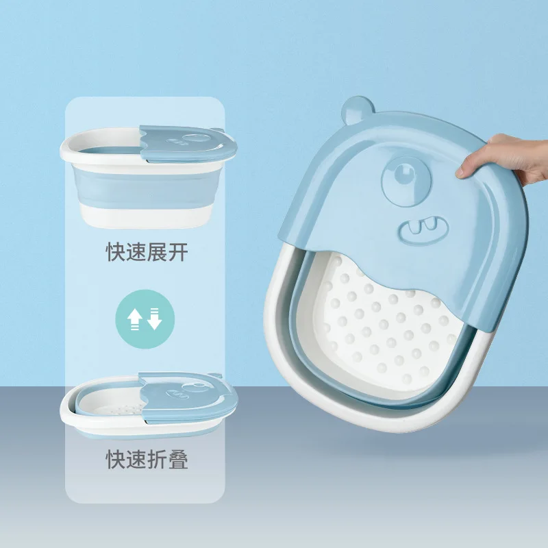 Foldable Children's Bucket Plastic Creative Foot Wash Tub Portable Household Basin
Foldable Children's Bucket Plastic Creative Foot Wash Tub Portable Household Basin