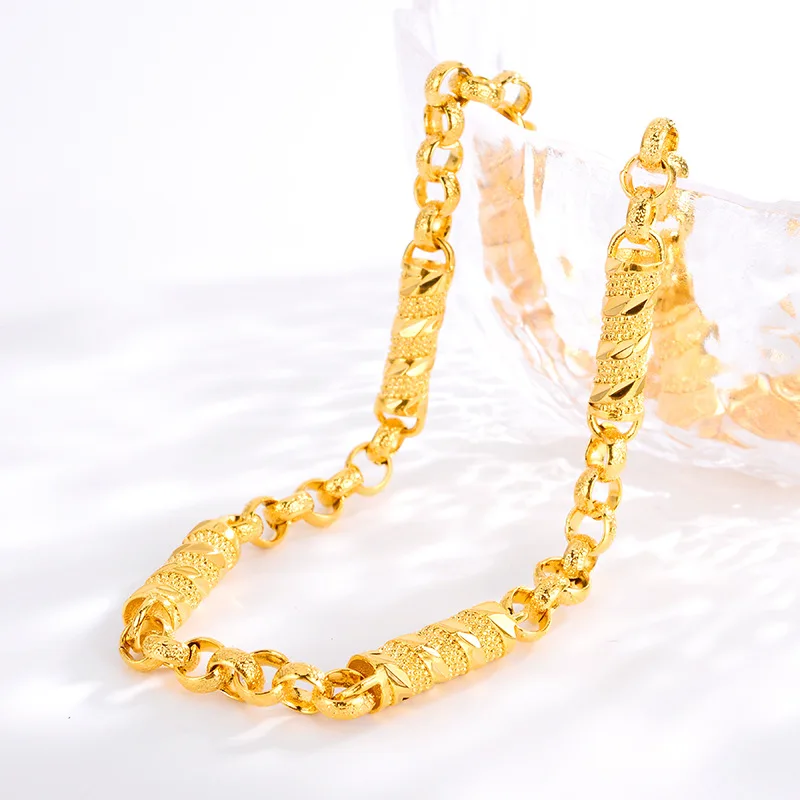 Real 14K Gold Necklace for Men Wedding Anniversary Gifts Exquisite Buddha Bead Chain Fine Jewelry Hollow Bamboo Chain No Fade
Real 14K Gold Necklace for Men Wedding Anniversary Gifts Exquisite Buddha Bead Chain Fine Jewelry Hollow Bamboo Chain No Fade
