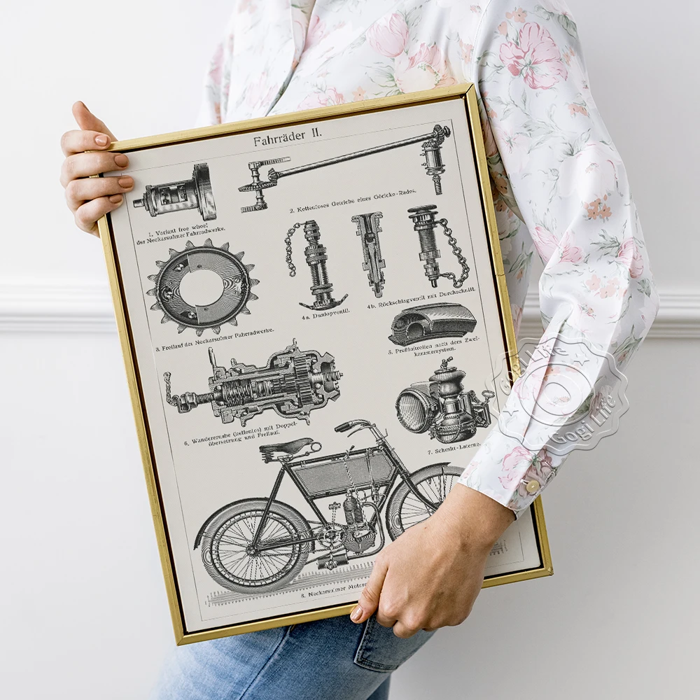 Bicycle Parts Black And White Retro Art Prints, Fahrrader German Series Bicycle Vintage Poster, Living Room Home Art Decor
Bicycle Parts Black And White Retro Art Prints, Fahrrader German Series Bicycle Vintage Poster, Living Room Home Art Decor