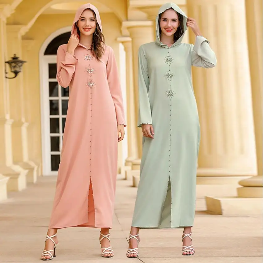 Islamic Hooded Abaya peignoir Dubai Muslim Hijab Dress female Abaya Saudi Islamic Clothing Robe Djellaba Femme Muslim F1050w
Islamic Hooded Abaya peignoir Dubai Muslim Hijab Dress female Abaya Saudi Islamic Clothing Robe Djellaba Femme Muslim F1050w