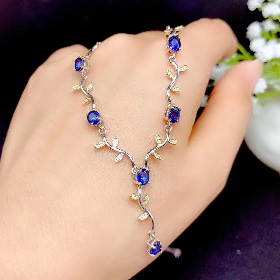 100% Natural Real Sapphire necklace pendant Free shipping 925 sterling silver For men women
100% Natural Real Sapphire necklace pendant Free shipping 925 sterling silver For men women
