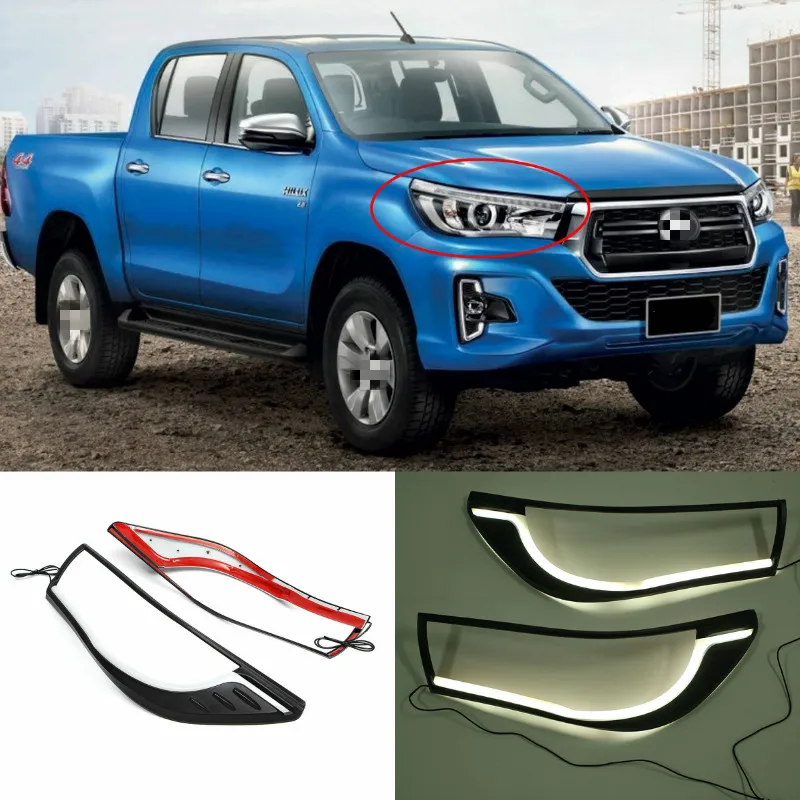 LED DRL Daytime Running Light Headlight Lamp Trim Cover Fit For Toyota Hilux Revo 2015 2016 2017 2018
LED DRL Daytime Running Light Headlight Lamp Trim Cover Fit For Toyota Hilux Revo 2015 2016 2017 2018