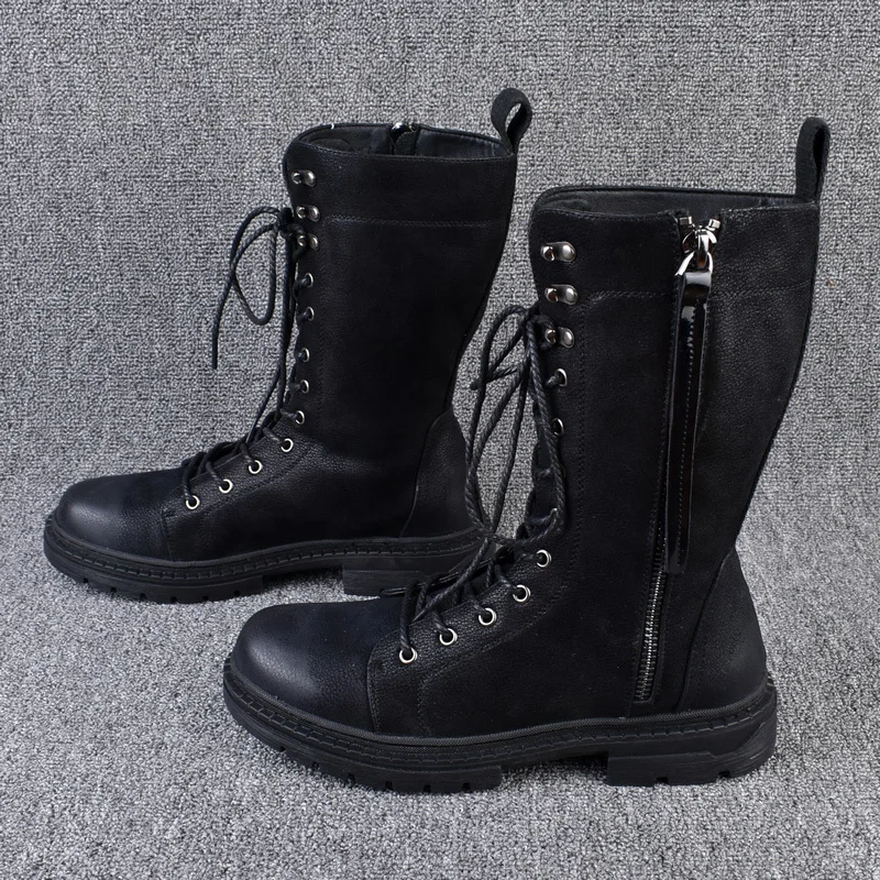 Fashion Trend Lace Up Mid-Calf Boots Men British Casual Cowboy Boots Work Safety Soldiers Riding Shoes Winter Boots Man
Fashion Trend Lace Up Mid-Calf Boots Men British Casual Cowboy Boots Work Safety Soldiers Riding Shoes Winter Boots Man