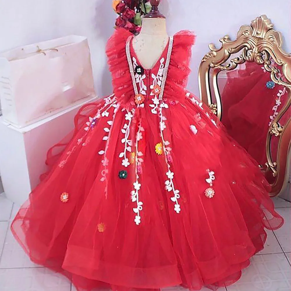 O-Neck Flower Girl Dresses Crystals Ball Gown Tulle Little Girl Wedding Dresses Cheap Communion Pageant Dresses Gowns
O-Neck Flower Girl Dresses Crystals Ball Gown Tulle Little Girl Wedding Dresses Cheap Communion Pageant Dresses Gowns