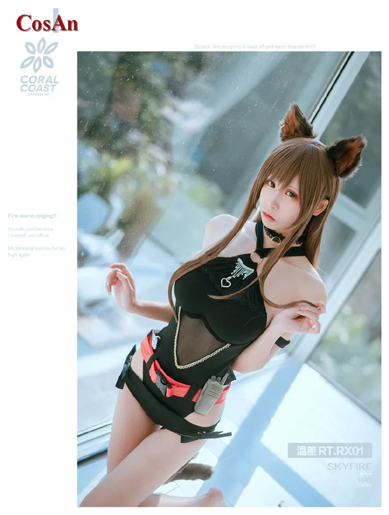 Hot Game Arknights Skyfire Cosplay Costume Temperature Difference Black Jumpsuit Swimsuit Party Role Play Clothing Custom-Make
Hot Game Arknights Skyfire Cosplay Costume Temperature Difference Black Jumpsuit Swimsuit Party Role Play Clothing Custom-Make
