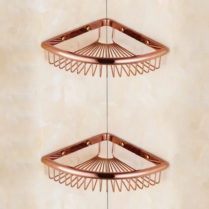 IMPEU Rose Gold Bathroom Corner Shelf, Solid Brass, Multi Function Storage Holder
IMPEU Rose Gold Bathroom Corner Shelf, Solid Brass, Multi Function Storage Holder