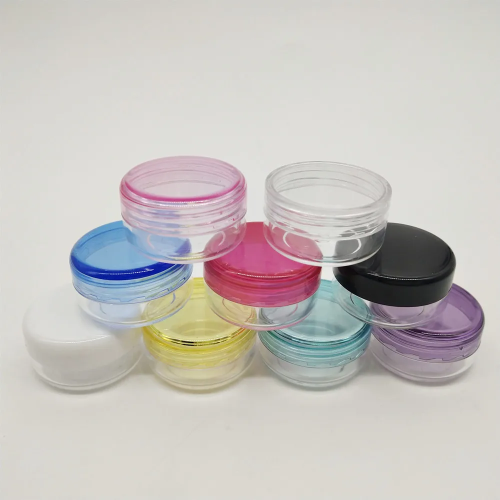 Free Shipping 100+2pcs craft 3g 3ml colorful sample jars, sample pots, 3g 3ml cosmetic jars, 3g plastic jars with lid pots 3ml
Free Shipping 100+2pcs craft 3g 3ml colorful sample jars, sample pots, 3g 3ml cosmetic jars, 3g plastic jars with lid pots 3ml