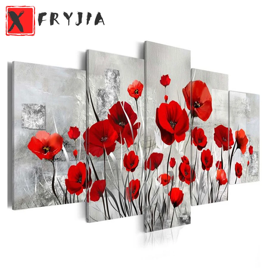 5pcs Full Square Round Drill 5D DIY Diamond Painting colorful heart Red flower Multi-picture Combination Embroidery home Decor
5pcs Full Square Round Drill 5D DIY Diamond Painting colorful heart Red flower Multi-picture Combination Embroidery home Decor