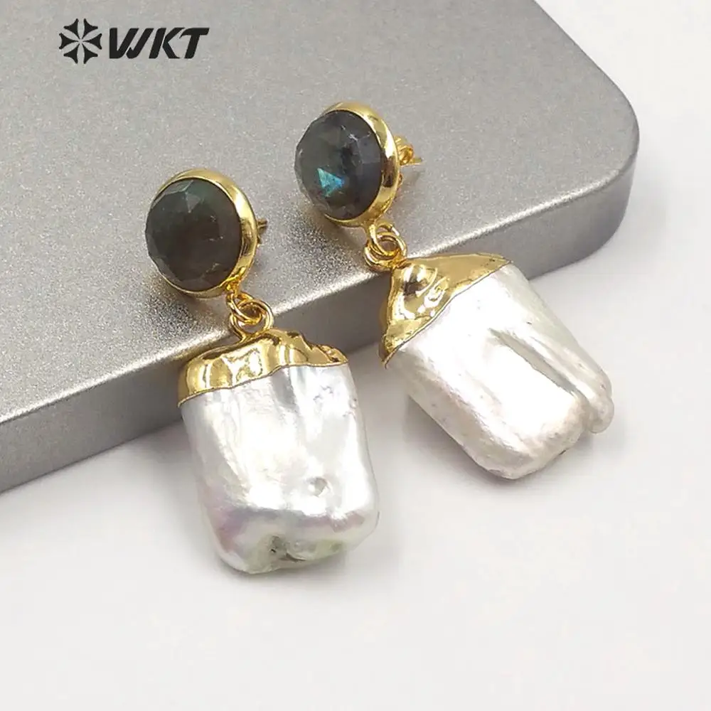 WT-MPE006 WKT Натуральные квадратные серьги Лабрадорит и жемчуг Золото гальваническое модное ювелирное изделие подарок для женщин
WT-MPE006 WKT Натуральные квадратные серьги Лабрадорит и жемчуг Золото гальваническое модное ювелирное изделие подарок для женщин